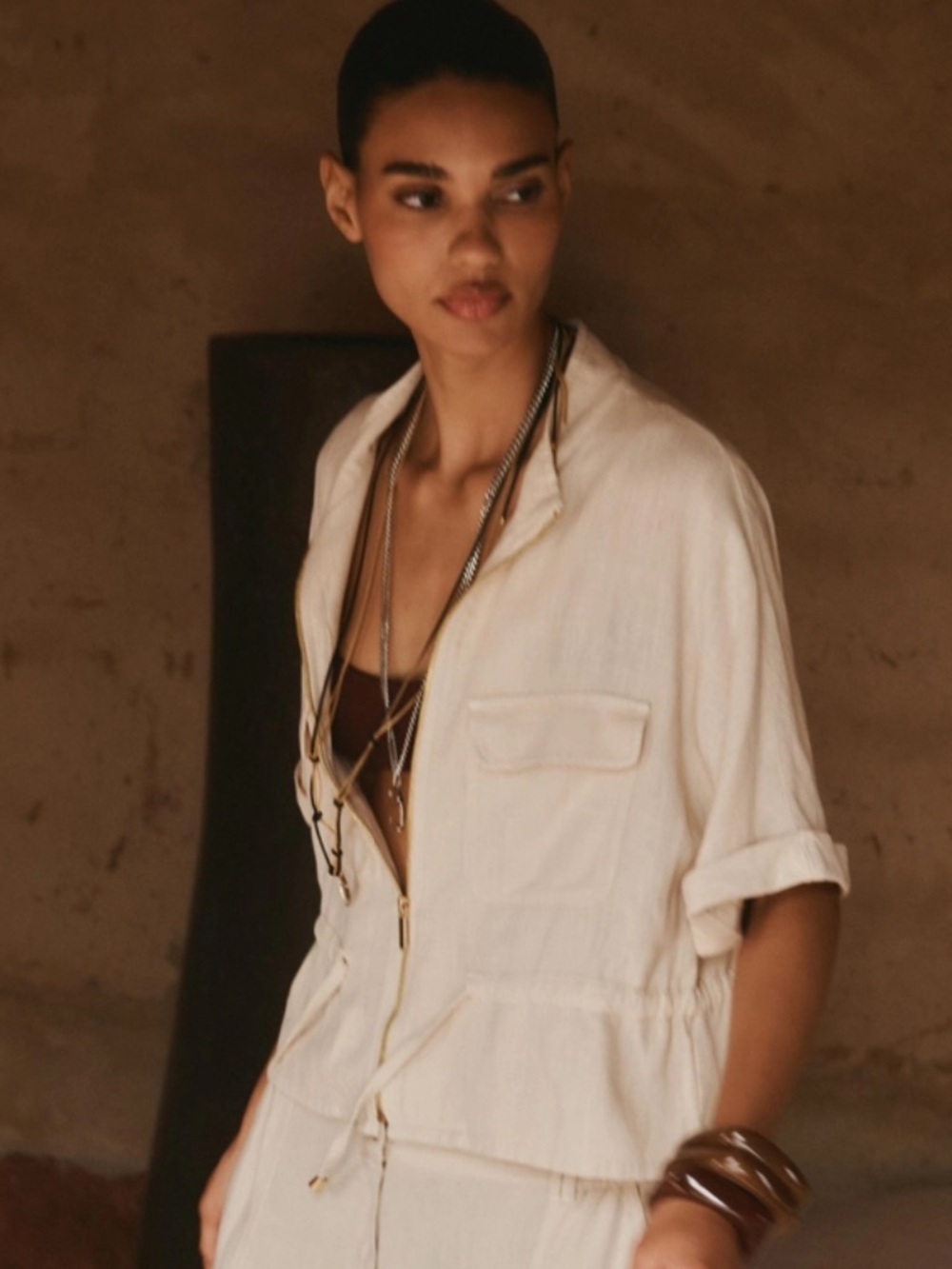 Zara NWT linen blend shirt 7940/734 - Picture 2 of 6